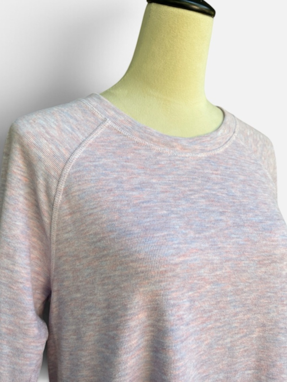 J.Jill FIT Pink/Purple Space-Dye Knit Raglan Sleeve Pullover Sweatshirt Sz S